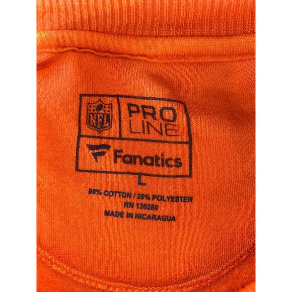 Denver Broncos Sweatshirt Womens Large Orange Fanatics Pro Line Crew Long Sleeve - Picture 3 of 10